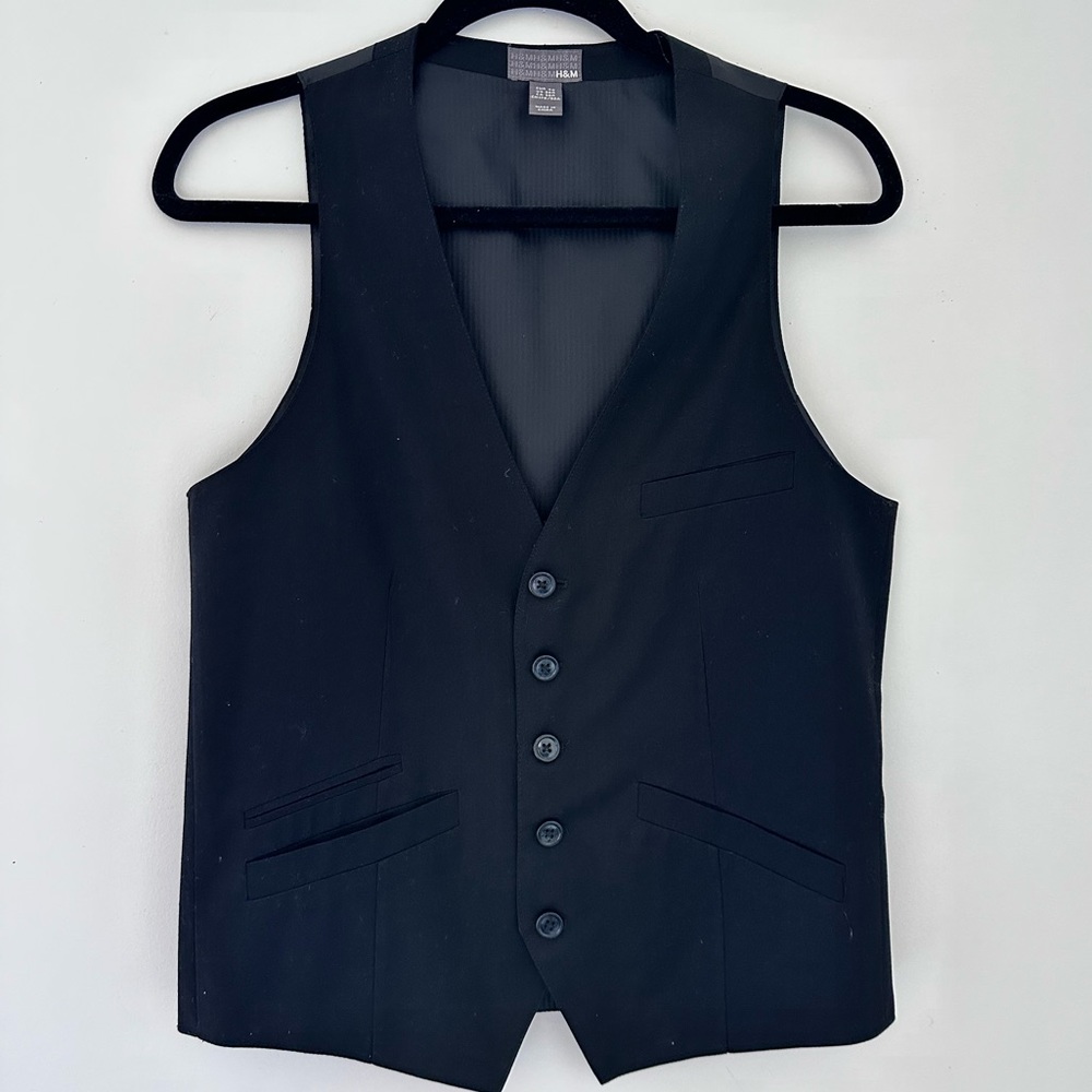 H&M men vest navy blue size 36R